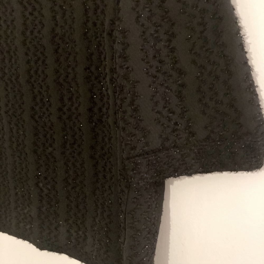 Maje Black Textured Crop Top - Size 1 (Small) - Picture 5 of 9
